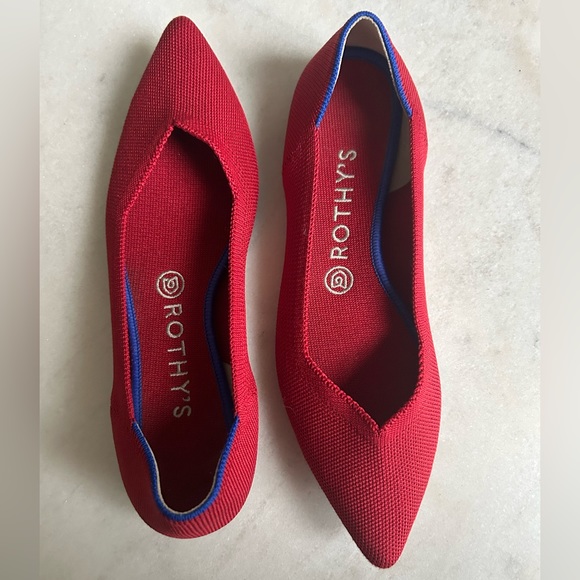 Rothy’s The Point flat - red size 8.5 - Picture 3 of 4